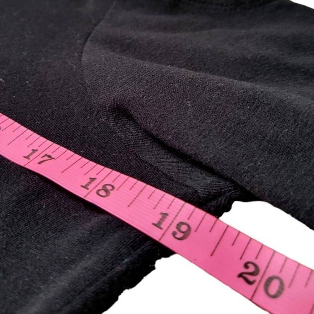 Joan Vass Cold Shoulder Top Women 1/S Black Cotton Spandex Long Sleeve Crew Neck - Picture 5 of 6